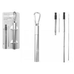 Summit BandCo Extending Stainless Steel Straw In Carry Case
